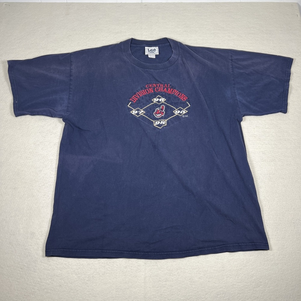 Vintage Cleveland Indians Shirt Mens 2XL MLB Baseball Central Division Champions